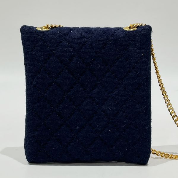 CHANEL Mini Mini Matelasse Chain Micro Pochette G Hardware Vintage 小袋棉质女士 [二手 AB] 20231025