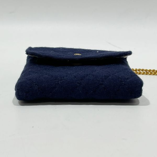 CHANEL Mini Mini Matelasse Chain Micro Pochette G Hardware Vintage Pouch Cotton Ladies [Used AB] 20231025