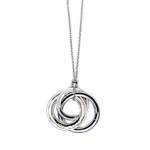 TIFFANY&amp;Co. Interlocking Triple Necklace Silver 925 Women's [Used AB] 20231024