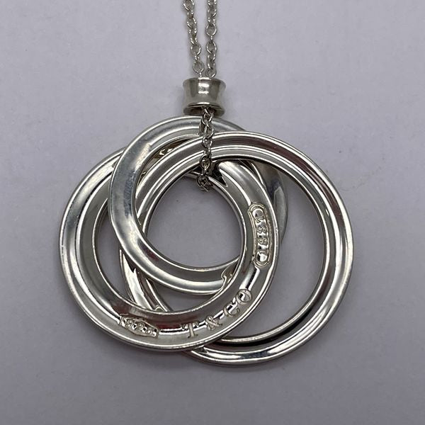 TIFFANY&amp;Co. Interlocking Triple Necklace Silver 925 Women's [Used AB] 20231024