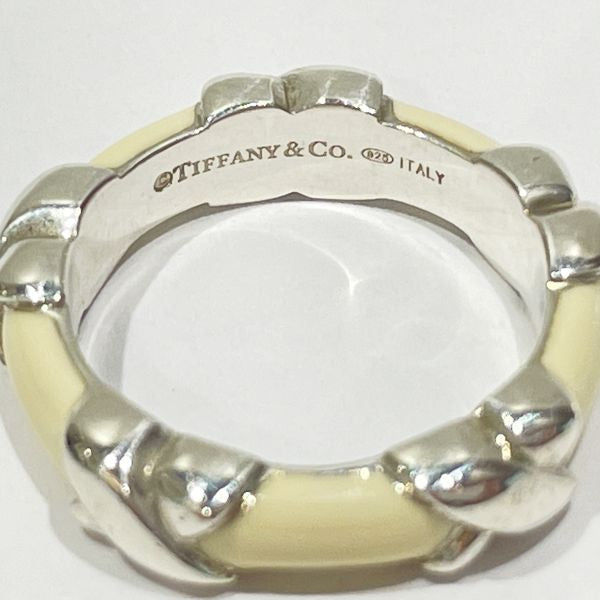 TIFFANY&amp;Co. Signature Cross No. 7 Ring Silver 925/Enamel Women's [Used B] 20231024