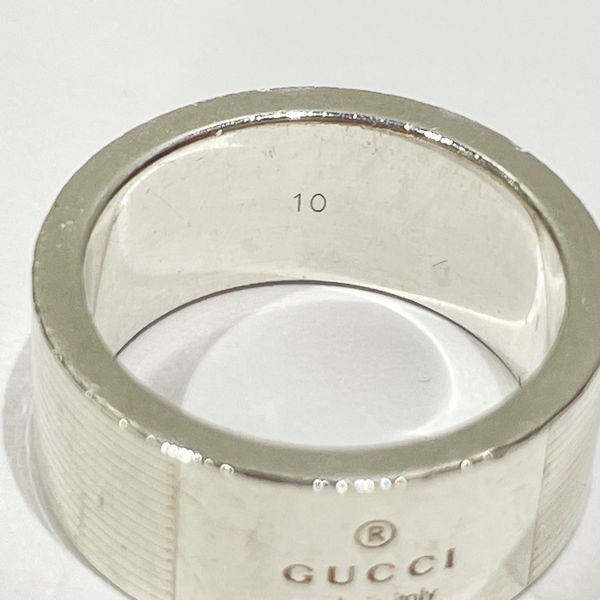 中古B/標準】GUCCI グッチ ロゴ 8ｍｍ 10 シルバー925 レディース