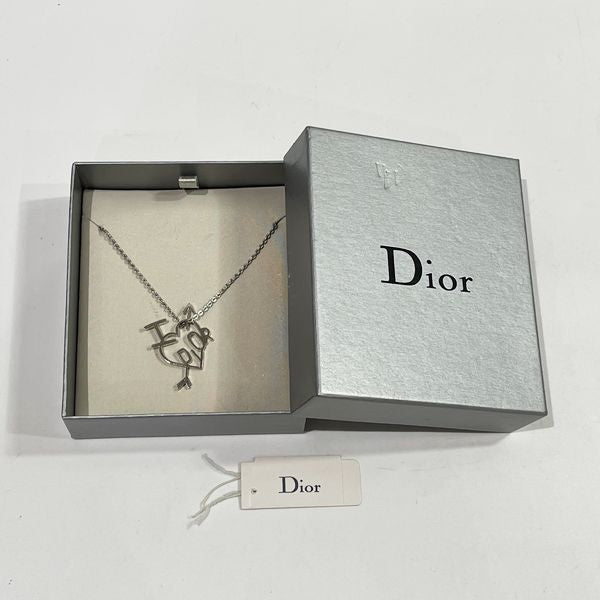 Christian Dior(クリスチャンディオール) ロゴ ハートアロー ヴィンテージ ネックレス メタル レディース【中古B】20231103