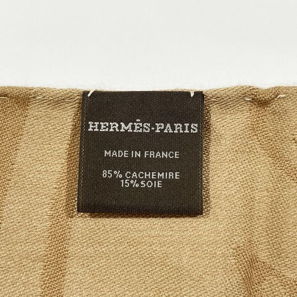HERMES New Libris Large Fringe Stole Cashmere/Wool [Used B] 20231105