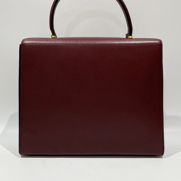 CARTIER Must Line Turnlock Top Handle Vintage Handbag Leather Women's [Used AB] 20231028