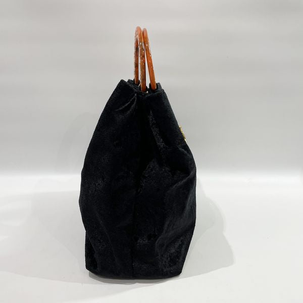 GIVENCHY 4G Logo Plastic Handle Vintage Handbag Velor Women's [Used AB] 20231105