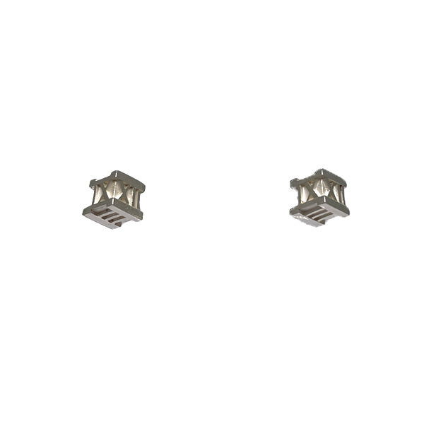 TIFFANY&amp;Co. Atlas Cube Earrings Silver 925 Women's [Used AB] 20231114