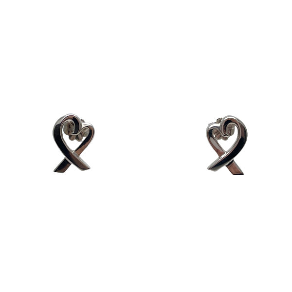 TIFFANY&amp;Co. (Tiffany) Loving Heart Earrings Silver 925 Women's [Used AB] 20231114