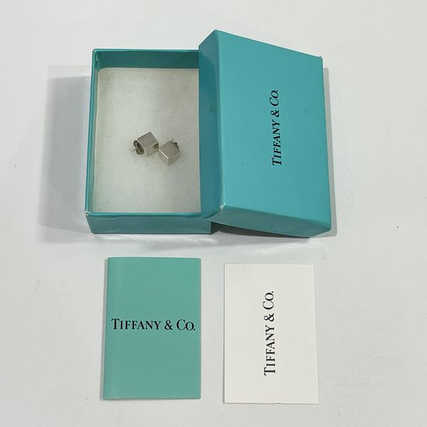 TIFFANY&amp;Co. Cube Square Earrings Silver 925 Women's [Used B] 20231104