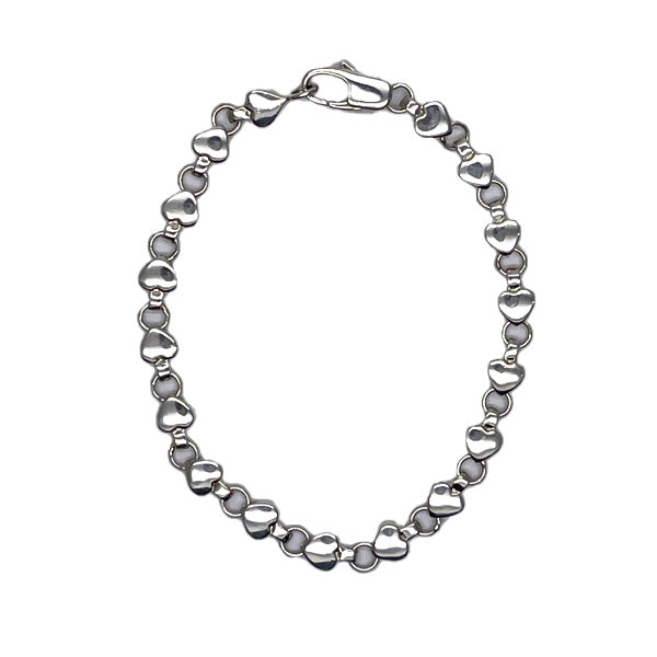 TIFFANY&amp;Co. Puff Heart Bracelet Silver 925 Women's [Used AB] 20231114