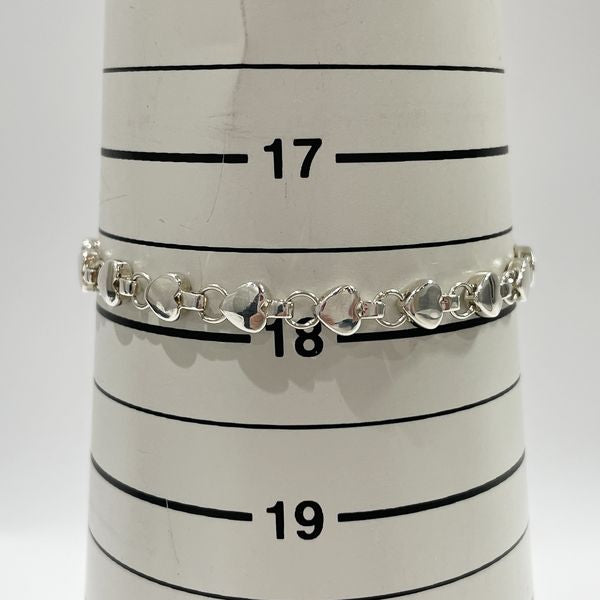 中古AB/使用感小】TIFFANY&Co. ティファニー パフハート リンク シルバー925 レディース ブレスレット20438097