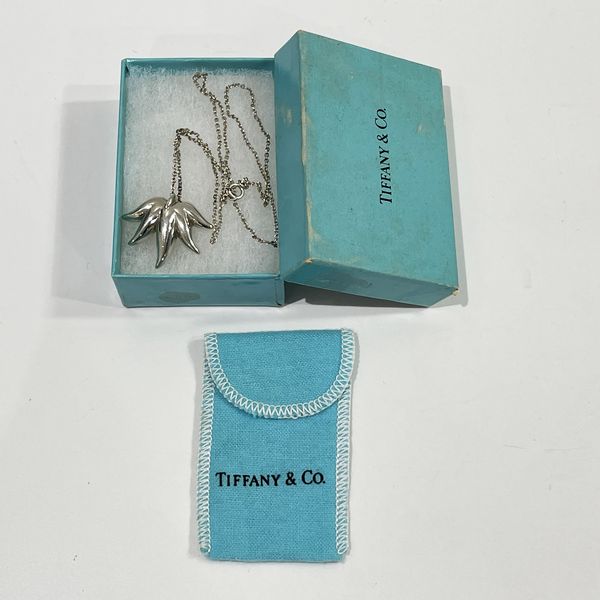 TIFFANY Platinum Diamond Letter B Pendant Necklace 519769 | FASHIONPHILE