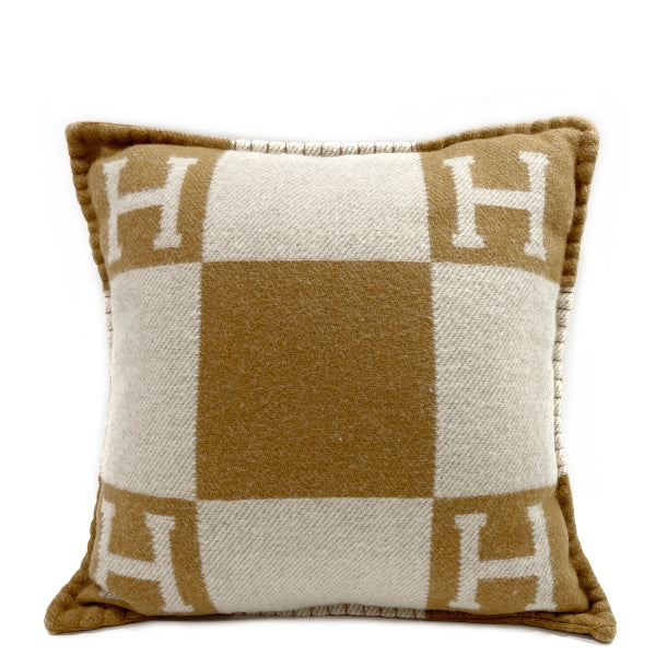 HERMES Avalon PM H Logo Cushion Square Interior Other Fashion Goods Wool/Cashmere [Used AB] 20231105