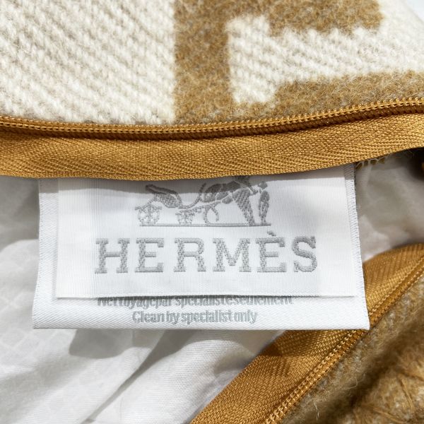 HERMES Avalon PM H 标志靠垫 方形内饰 其他时尚用品 羊毛/羊绒 [二手 AB] 20231105