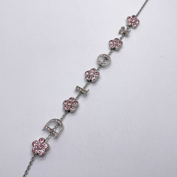 Christian Dior 徽标吊饰花朵图案彩色宝石复古项链金属女士 [二手 B] 20231114