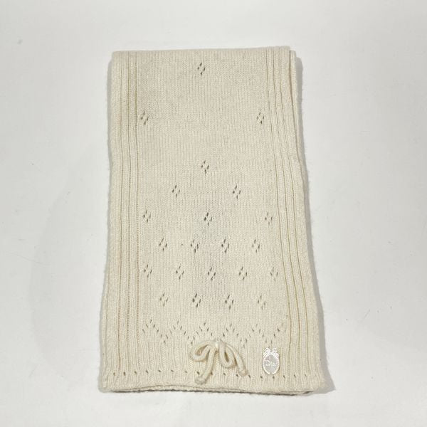 Christian Dior クリスチャンディオール ニット リボン マフラー スカーフ【中古B】