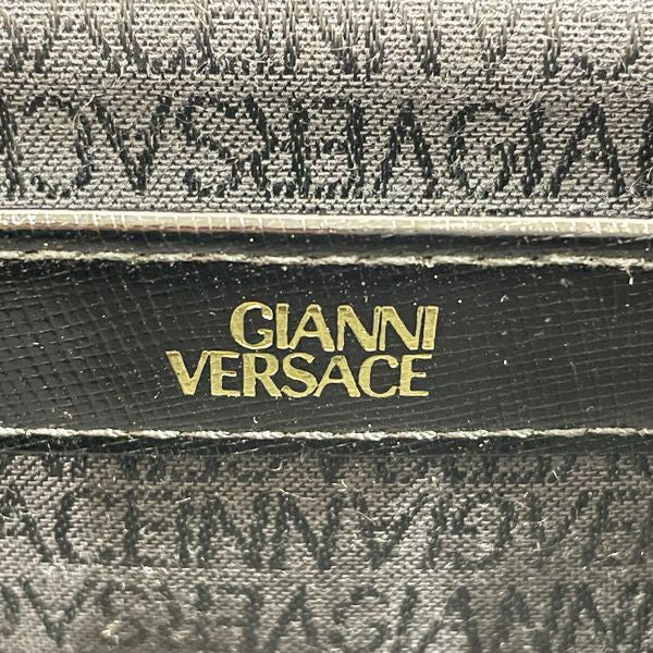 Gianni Versace(ジャンニ・ヴェルサーチ) サンバースト バニティ トップハンドル ヴィンテージ ハンドバッグ レザー 【中古B】20231105