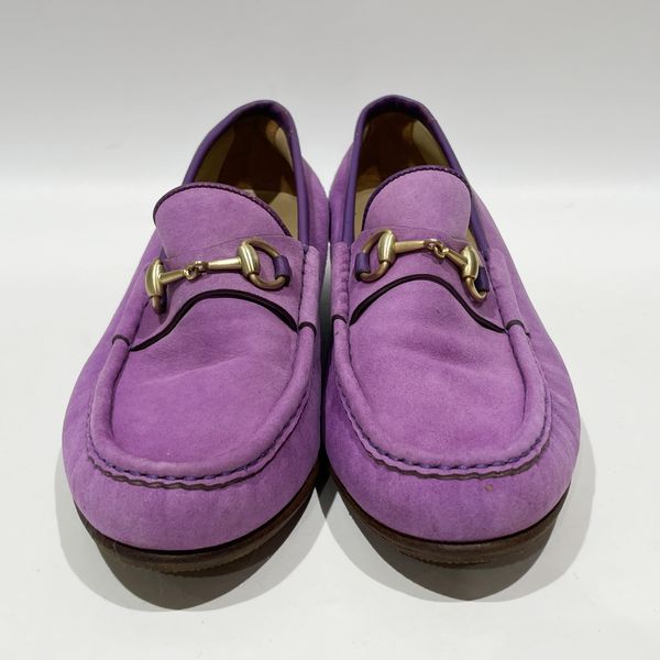 GUCCI Horsebit Size 36.5 Rare Color Moccasins Lined Loafers Suede Unisex [Used AB] 20231104
