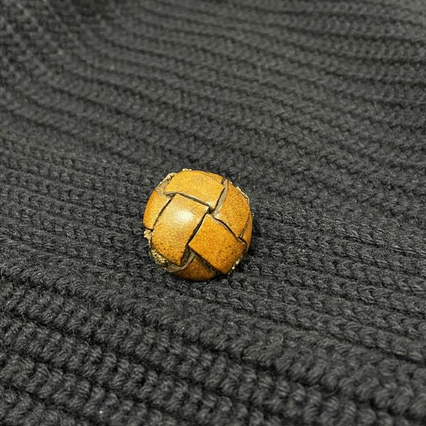 Dunhill Knit Men's Size S Leather Button Richemont Tag Cardigan Wool/Richemont Tag Men's [Used AB] 20231103