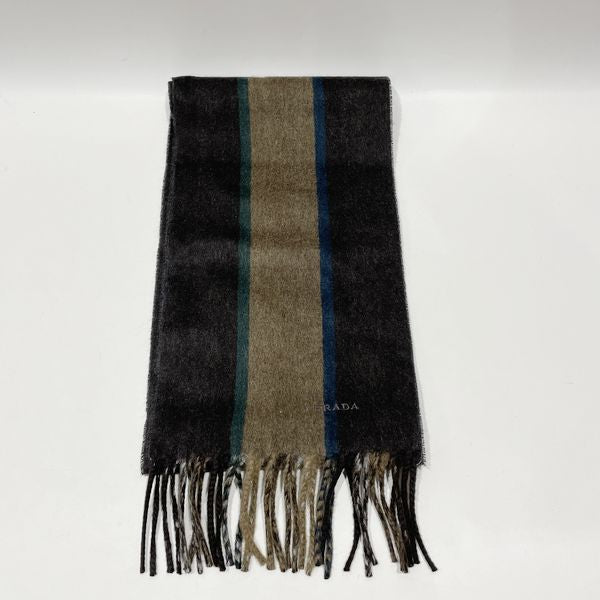 PRADA 围巾 棕色 PRADA 羊绒 20 年制造 160 厘米 x 21 厘米 双面未使用，带标签 男士 [二手 A] 20231116