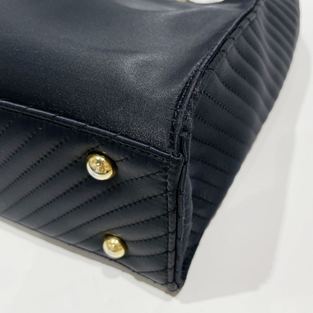 YVES SAINT LAURENT YSL Logo Quilted Shoulder Vintage Tote Bag Nylon/Leather Women's [Used B] 20231111
