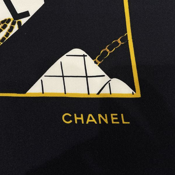 CHANEL Mademoiselle 包图案马特拉斯 Coco Chanel 复古围巾丝绸女士 [二手 B] 20231212