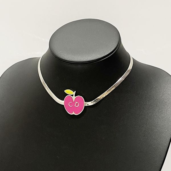 Christian Dior CD Logo Apple Vintage Choker Metal Women's [Used B] 20231126