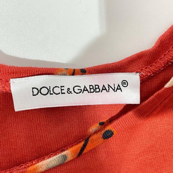 DOLCE&GABBANA(ドルチェアンドガッバーナ) Tシャツ 半袖 テントウムシ フラワー 花柄 赤 132-143㎝ 51“-56“ 9/10 カットソー キッズ 【中古A】