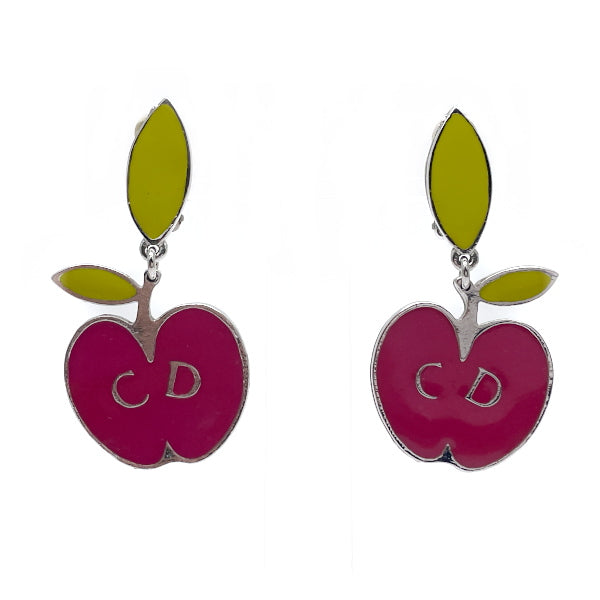 Christian Dior CD Logo Apple Hook Vintage Earrings Metal Women's [Used B] 20231114