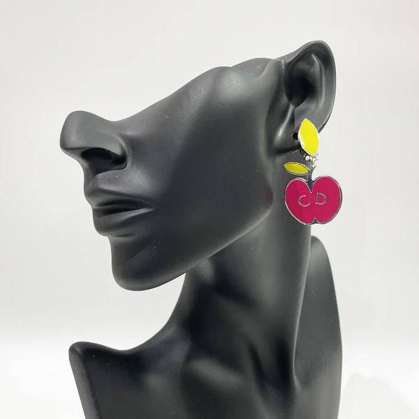 Christian Dior CD Logo Apple Hook Vintage Earrings Metal Women's [Used B] 20231114