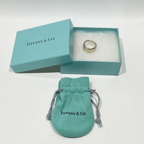 TIFFANY&amp;Co. [稀有] 人字形组合 复古 No. 12 戒指 银 925/K18 黄金 女士腕表 [二手 B] 20231126