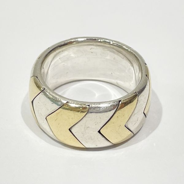 TIFFANY&amp;Co. [Rare] Herringbone combination Vintage No. 12 Ring Silver 925/K18 Yellow Gold Women's [Used B] 20231126