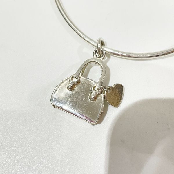 TIFFANY&amp;Co. Double Hook Heart Bangle with Bag Charm Silver 925 Women's [Used B] 20231125