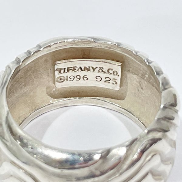 TIFFANY&Co.(ティファニー) 【レア】木目 1996 デザイン ヴィンテージ 14号 リング・指輪 シルバー925 ユニセックス【中古B】20231126