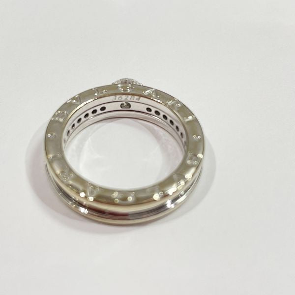 中古B/標準】BVLGARI ブルガリ ビーゼロワン B-zero1 ソリテール ハーフエタニティ 1P K18WG ダイヤモンド レディース リング・指輪  52/12号 ホワイトゴールド20441186