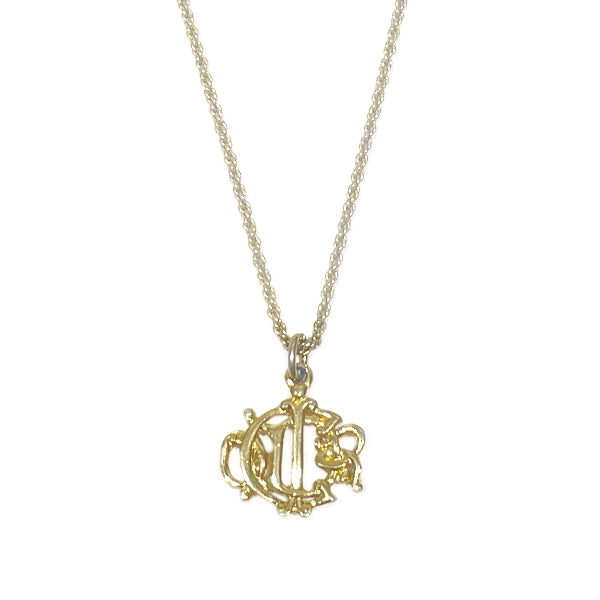 Christian Dior Logo Emblem Vintage Necklace GP Women's [Used B] 20231124