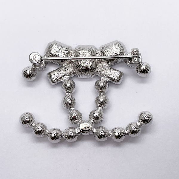 CHANEL, Jewelry, Chanel Brooch Coco Mark Gold Silver White Rhinestone  Fake Pearl Pin Badge Ladies