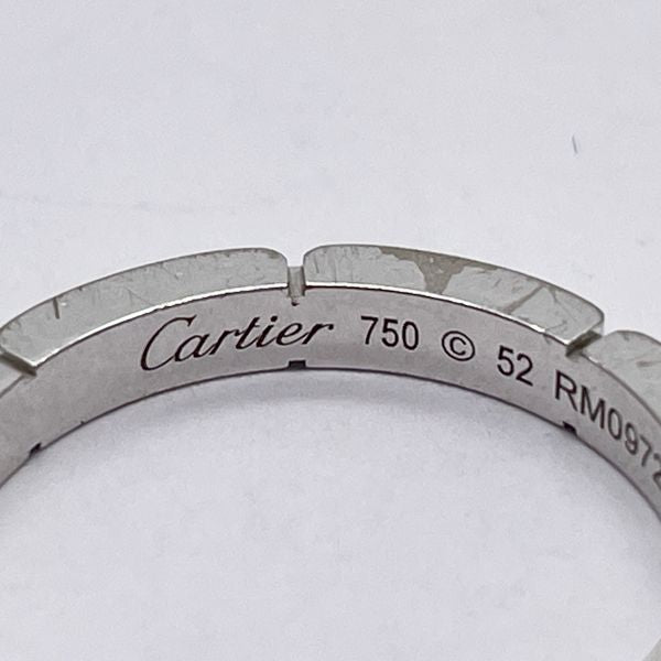 CARTIER Maillon Panthère 1PD Princess Cut No. 52/12 Ring K18 White Gold Women's [Used B] 20231124