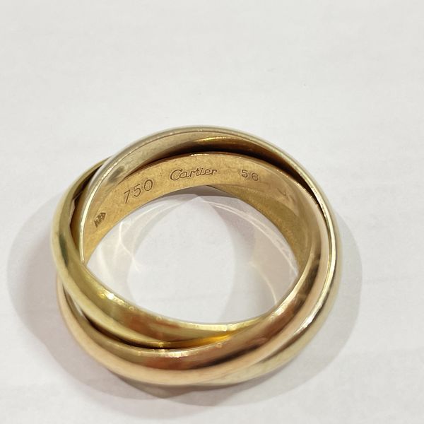 Cartier カルティエ トリニティ 3連 リング 指輪  ゴールド