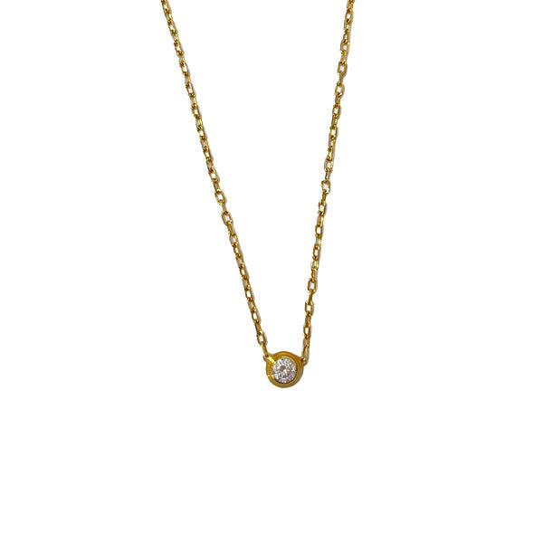 CARTIER Diamant Léger de Damour XS 1P Necklace K18 Yellow Gold/Diamond Women's [Used AB] 20231119