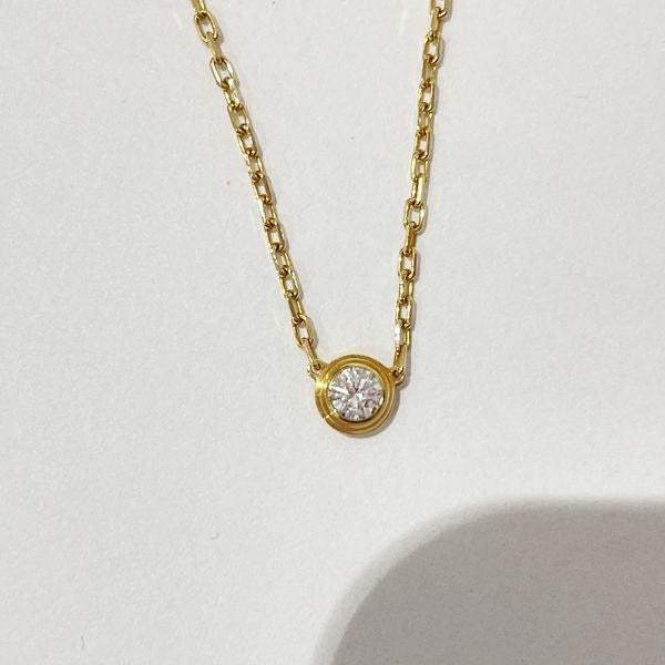 CARTIER Diamant Léger de Damour XS 1P Necklace K18 Yellow Gold/Diamond Women's [Used AB] 20231119