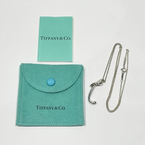 TIFFANY&amp;Co. Elsa Peretti Letter T Initial Necklace Silver 925 Women's [Used AB] 20231128
