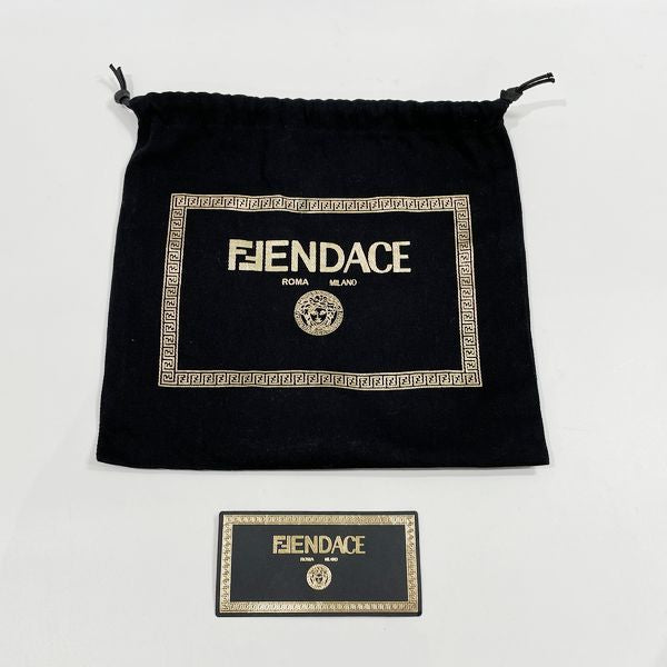 FENDI x Versace Fenderce Graffiti Nano Pouch 7AS089 Handbag Canvas Women's [Used AB] 20231202