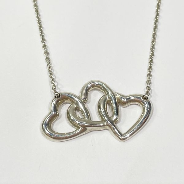 TIFFANY&amp;Co. Triple Heart Necklace Silver 925 Women's [Used AB] 20231205