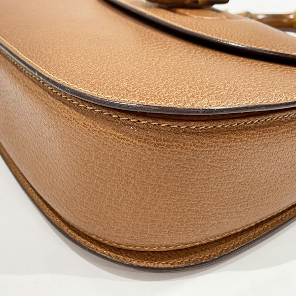 GUCCI Bamboo 2WAY Turnlock 000 2046 0633 Vintage Handbag Leather Women's [Used B] 20231202
