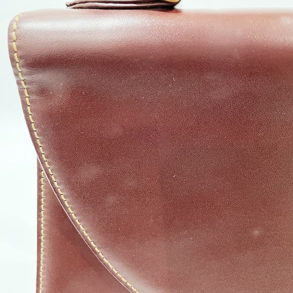 CARTIER Mastline Gold Hardware Vintage Shoulder Bag Leather Women's [Used B] 20231202