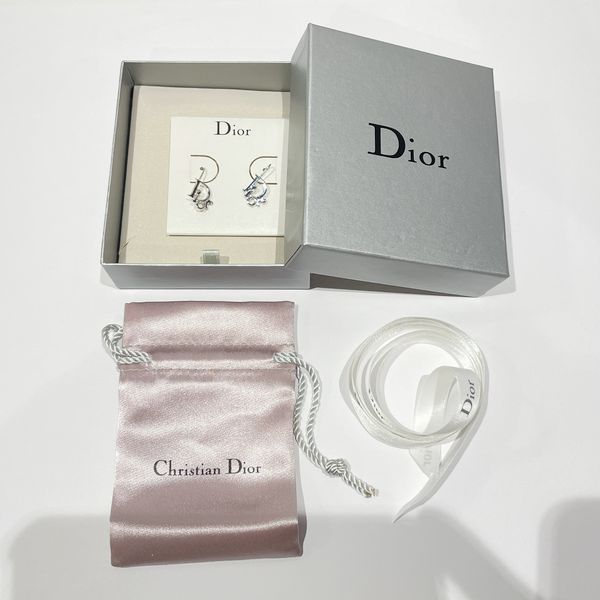 Christian Dior(クリスチャンディオール) ロゴ フック ヴィンテージ ピアス メタル レディース【中古A】20231208