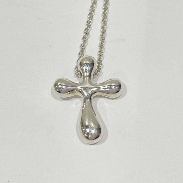 TIFFANY&amp;Co. Teardrop Cross Necklace Silver 925 Women's [Used AB] 20231208