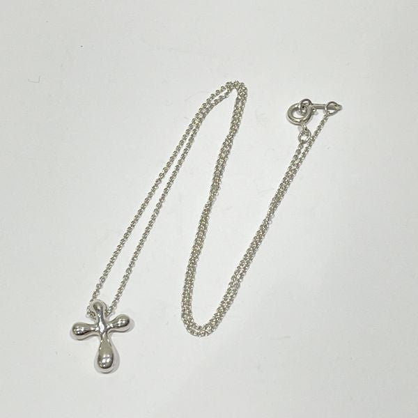 TIFFANY&amp;Co. Teardrop Cross Necklace Silver 925 Women's [Used AB] 20231208