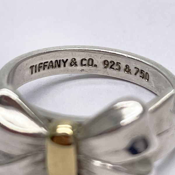 中古AB/使用感小】TIFFANY&Co. ティファニー リボン コンビ シルバー